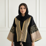 کت کوتاه زنانه جنس سوزندوزی ترکیبی طرح حروف