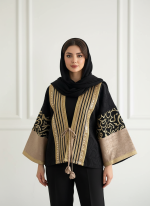 کت کوتاه زنانه جنس سوزندوزی ترکیبی طرح حروف