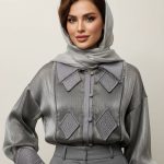 شومیز تور مجلسی زنانه طرح لوزی