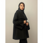 مانتو پائیزه آستردار جنس سوئیت جیر مخملی مشکی